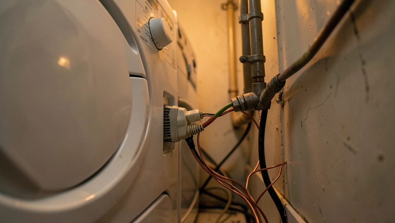 Bezpieczna elektryka do pralki i suszarki