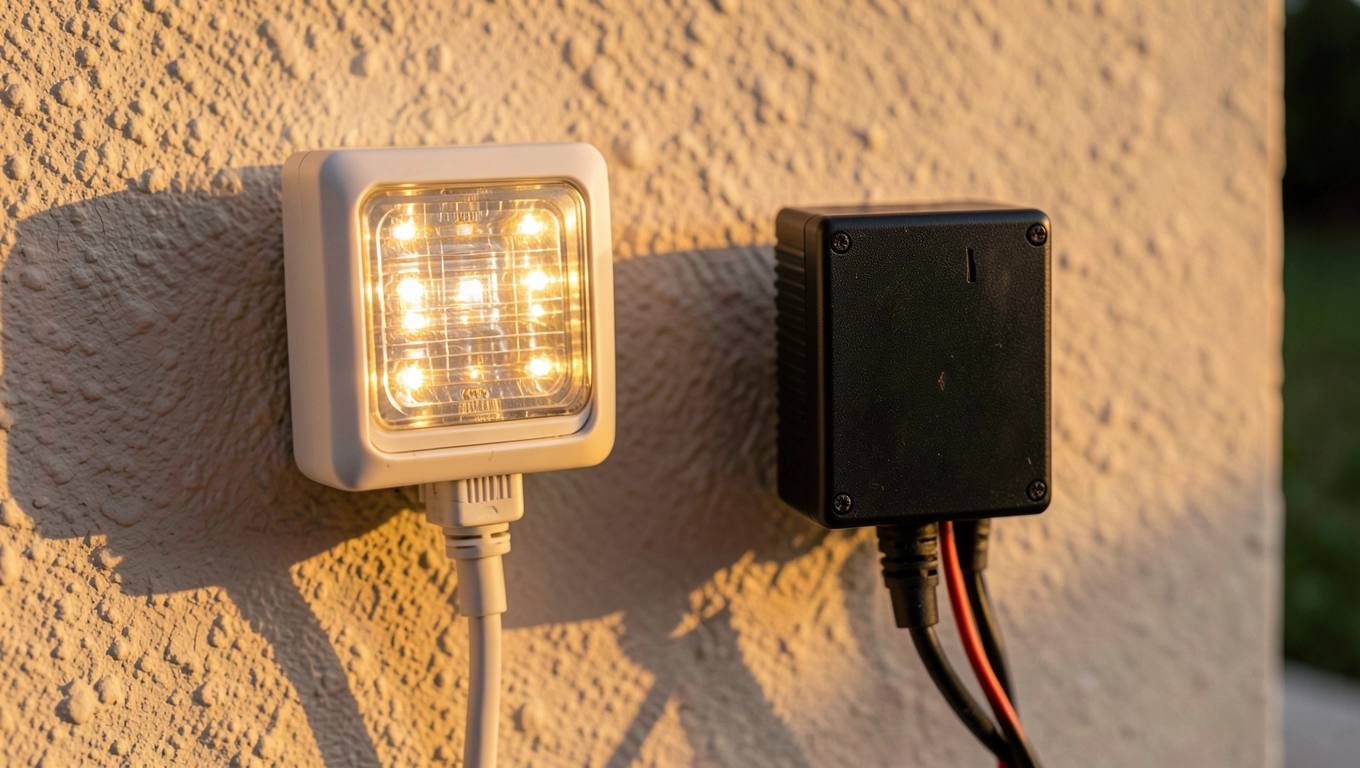 Halogen hermetyczny na taras i elewację LED 230V vs 12V z transformatorem