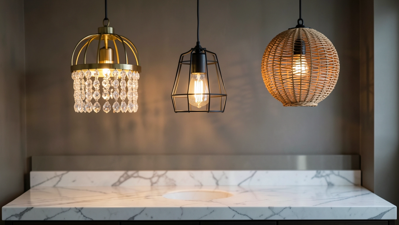 Lampy wiszące do łazienki w stylu loft, glamour i boho