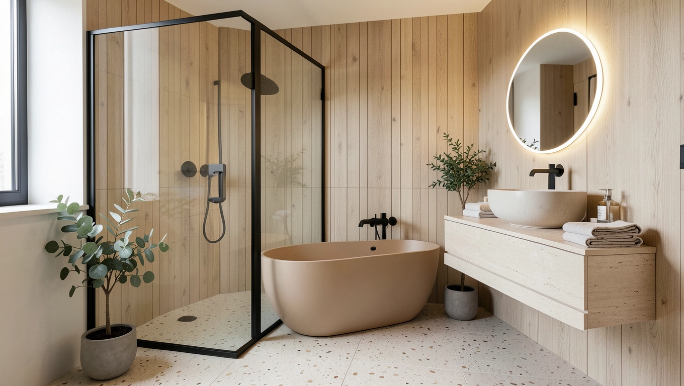 Mała łazienka spa z prysznicem pomysły do 5 m²