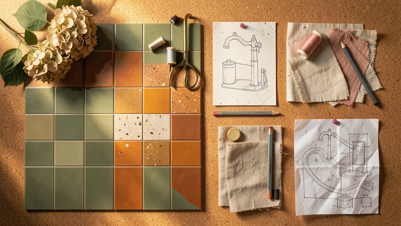Realizacja łazienki PRL krok po kroku: od moodboardu po montaż detali