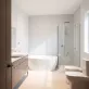 Łazienka 7m2 z wanną i prysznicem