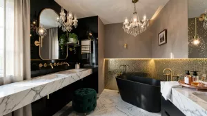 łazienka w stylu glamour inspiracje