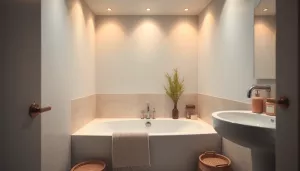 Mała łazienka w bloku z wanną inspiracje