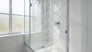 szkło ozdobne w łazience