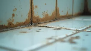 Woda pod płytkami w łazience