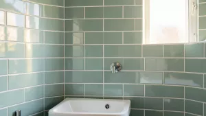 zielone plytki łazienkowe