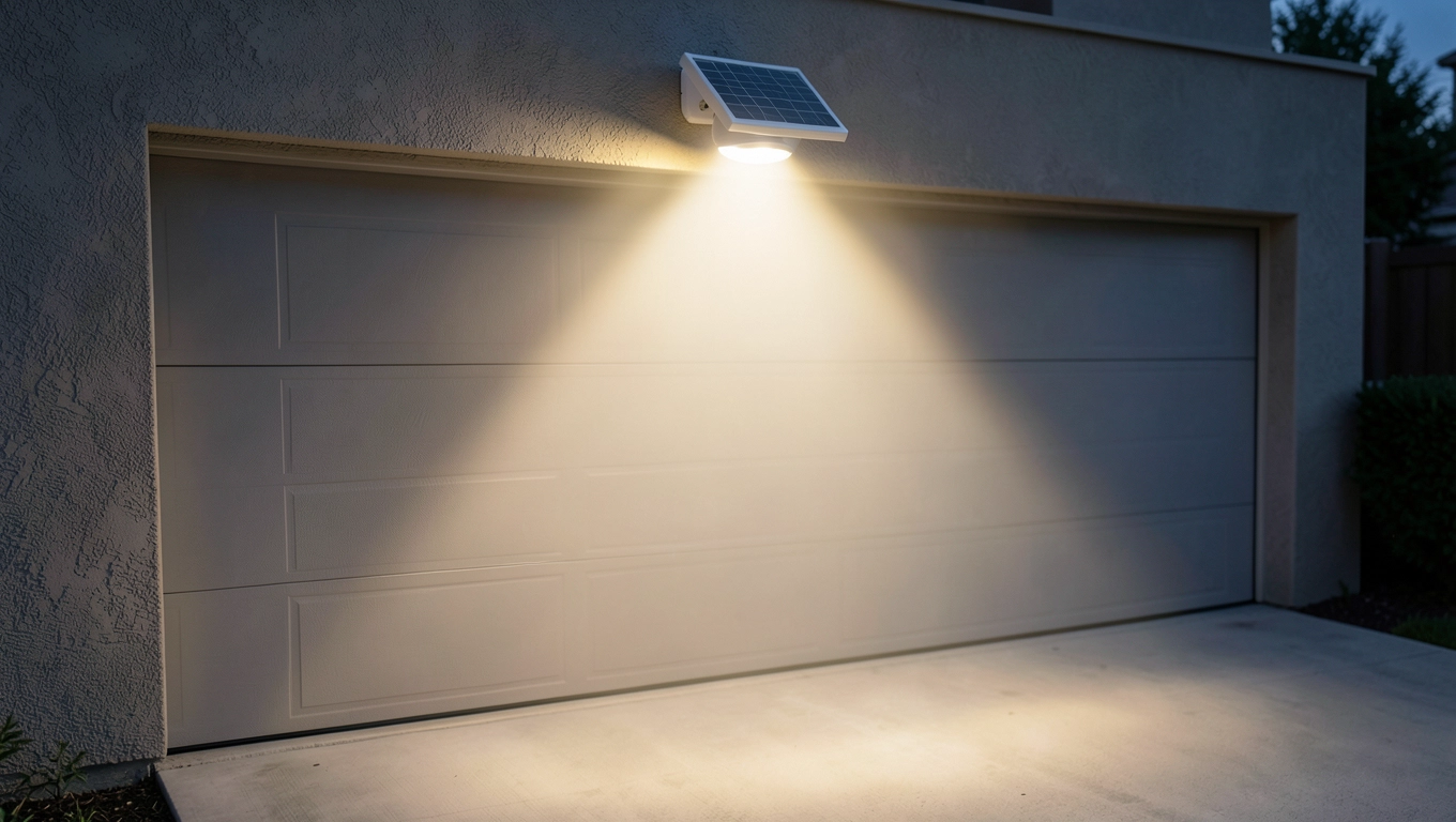 Solarny czy sieciowy halogen z czujnikiem ruchu przed wjazd do garażu