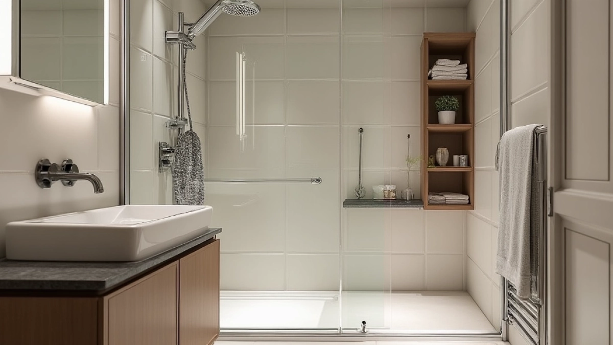 aranżacje małej łazienki z prysznicem