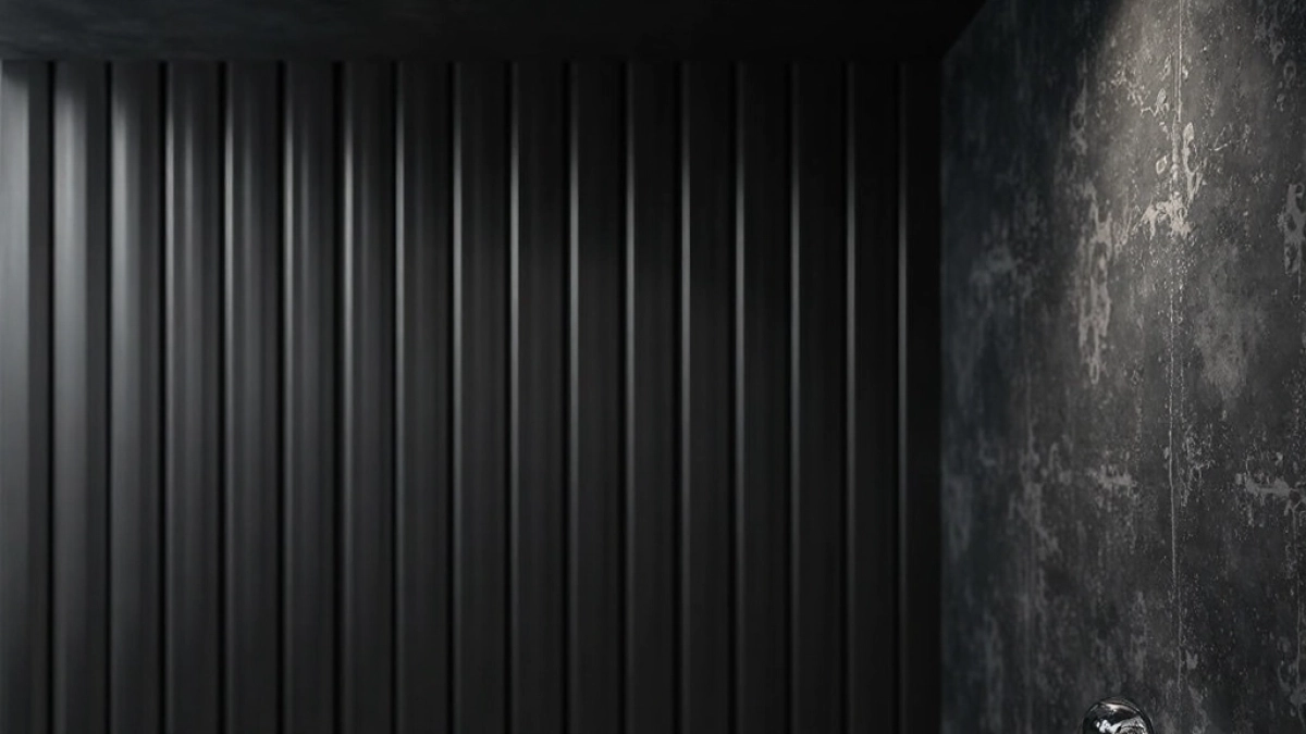 Czarne lamele do łazienki