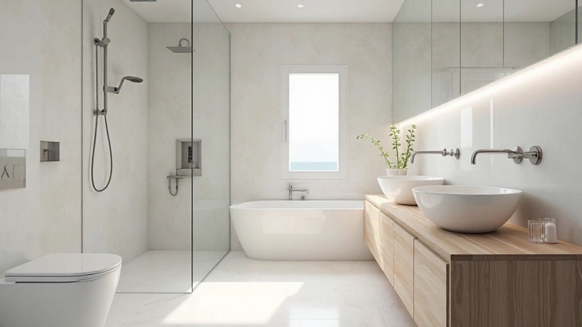duże łazienki nowoczesne