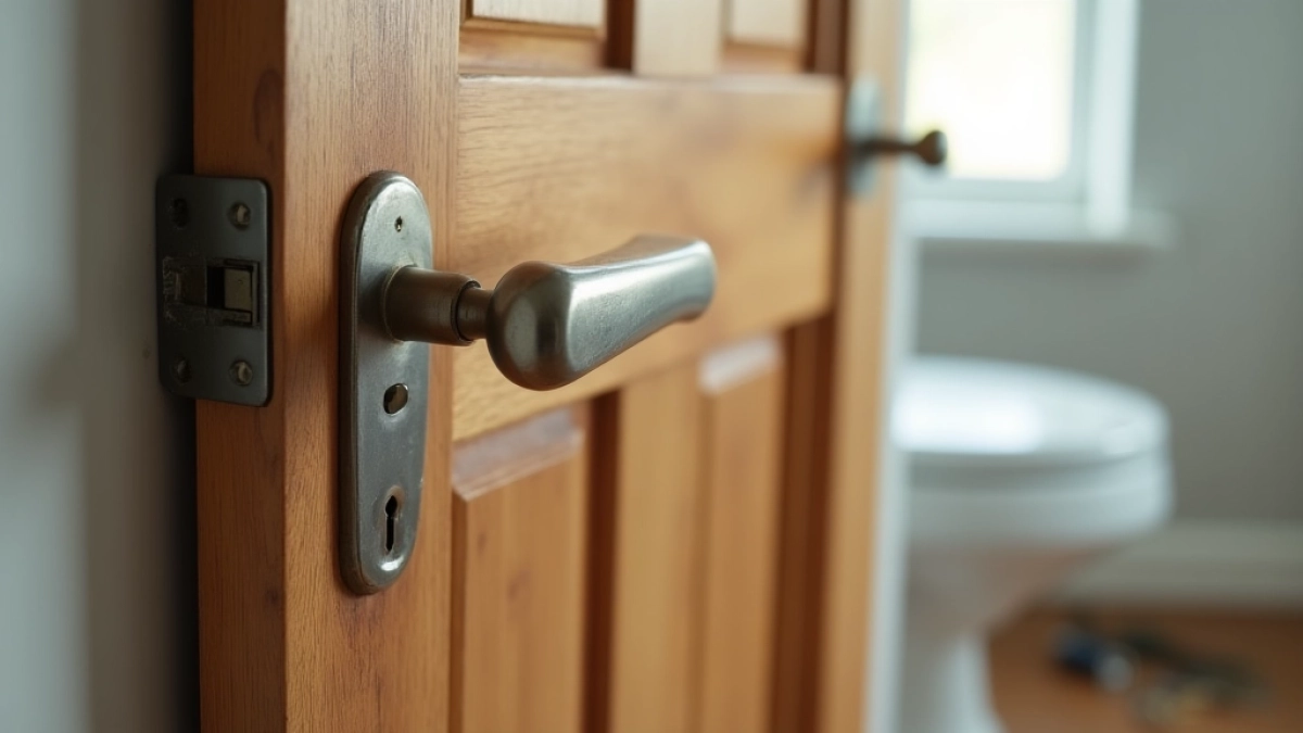 jak zamontować klamkę do drzwi łazienkowych