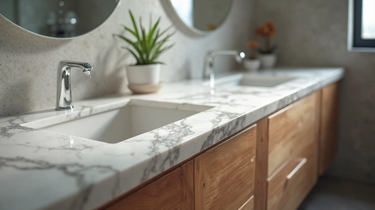 jaki materiał na blat w łazience