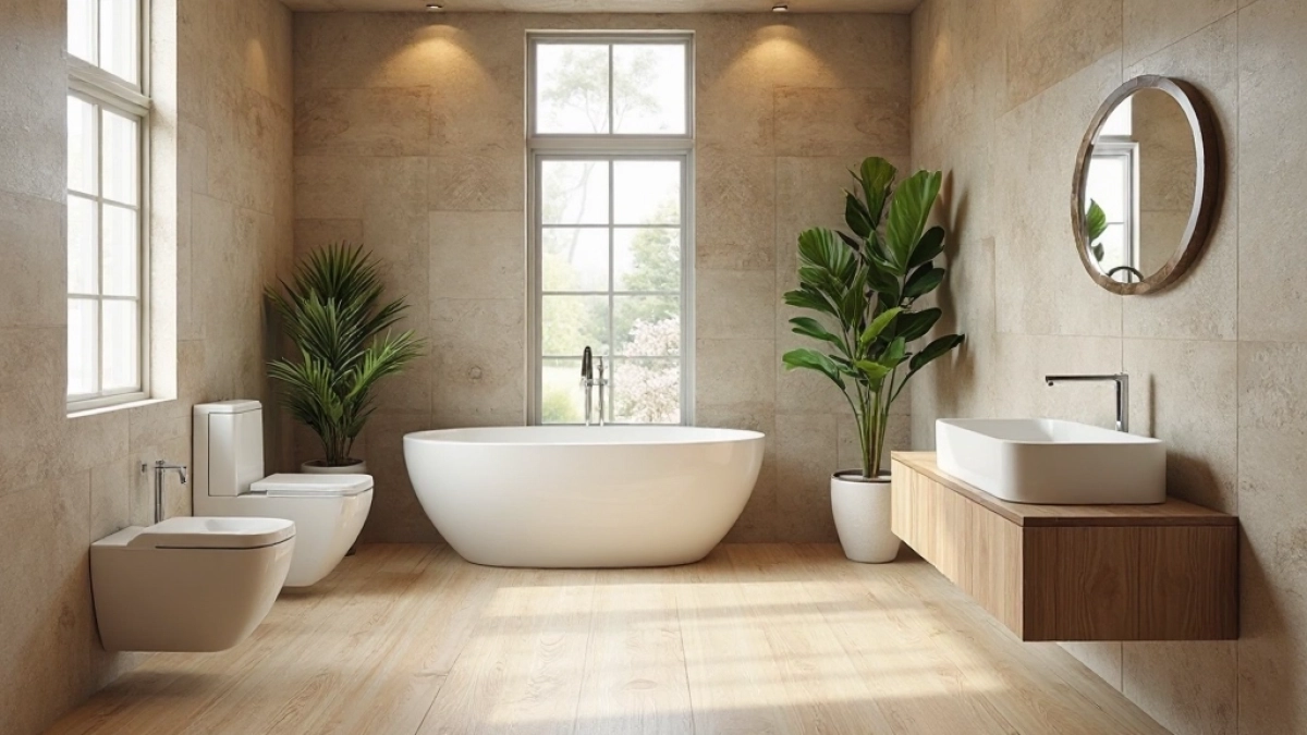 płytki łazienkowe drewnopodobne aranżacje