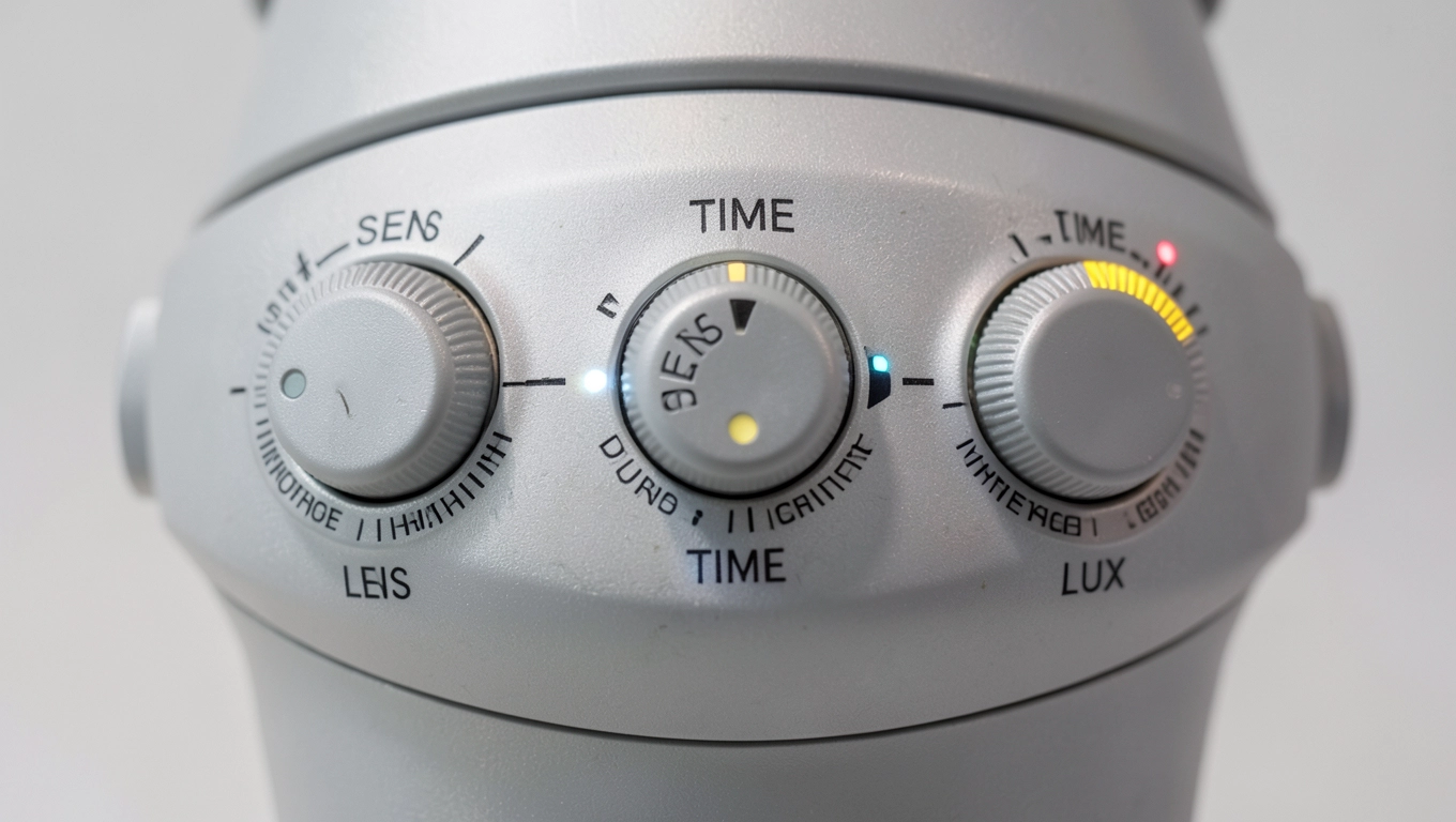 Regulacja parametrów SENS, TIME i LUX