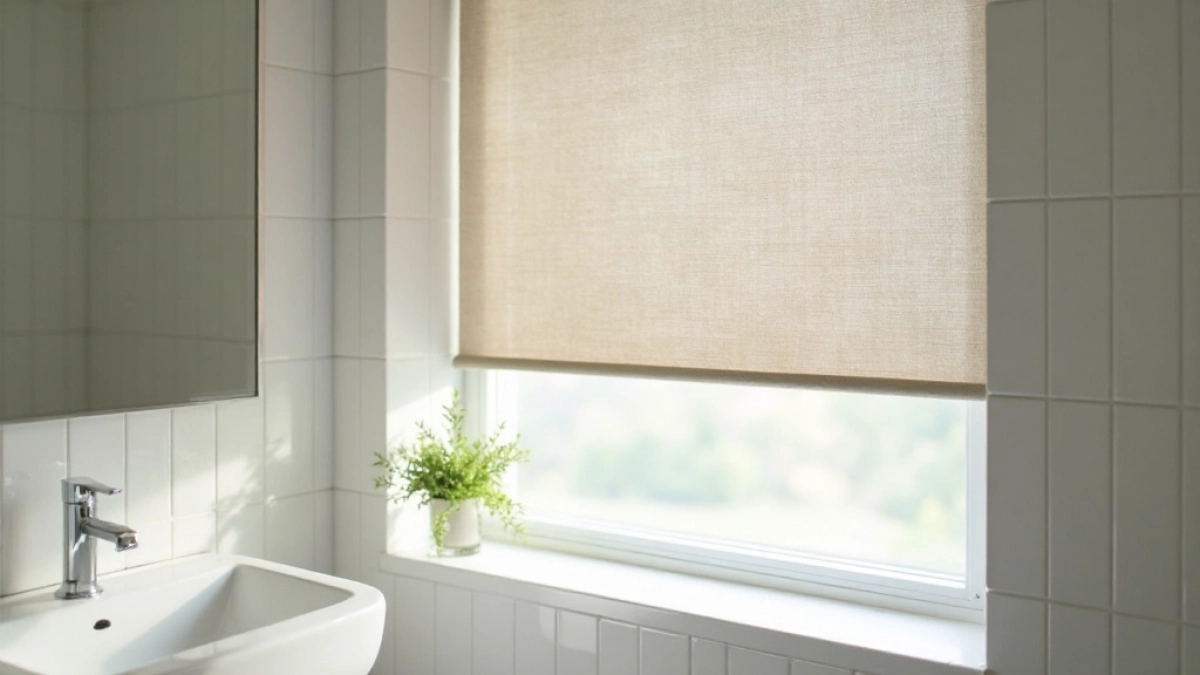 Roleta do łazienki od dołu