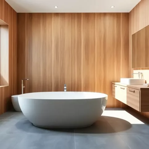 Aranżację łazienki w drewnie