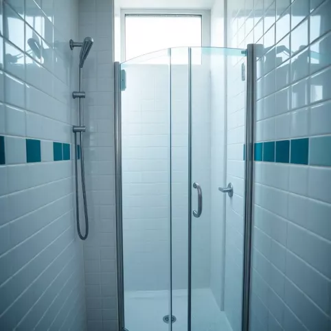 Bardzo mała łazienka z prysznicem