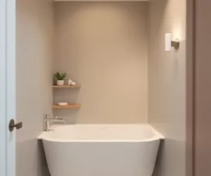 Bardzo mała łazienka z wanną