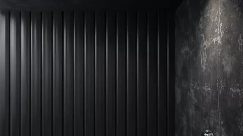 Czarne lamele do łazienki