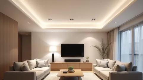 Jak rozmieścić halogeny na suficie w salonie