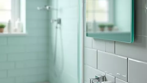 jak zamontować szkło na ścianę w łazience
