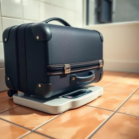 Jak zważyć walizkę na wadze łazienkowej