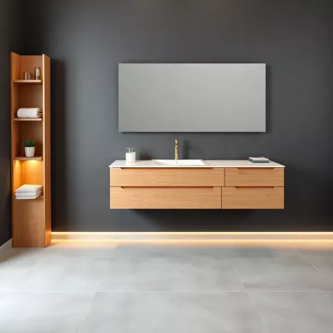 jakie meble do szarej łazienki