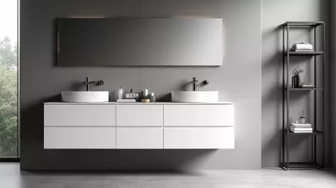 jakie szafki do szarej łazienki