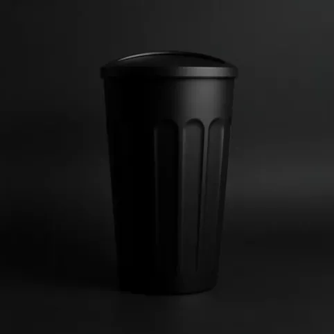 Kosz łazienkowy czarny 3L