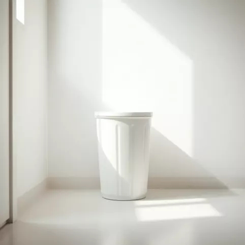 Kosz na śmieci do łazienki biały