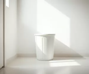 Kosz na śmieci do łazienki biały