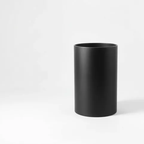 Kosz na śmieci do łazienki czarny mat