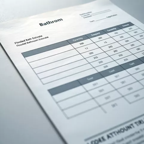 Kosztorys zalania łazienki wzór