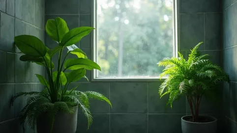 kwiat do łazienki bez okna