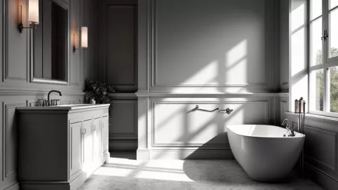 łazienka czarnobiała inspiracje