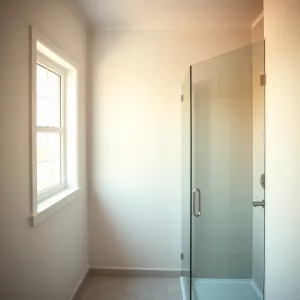 Łazienka z oknem i prysznicem