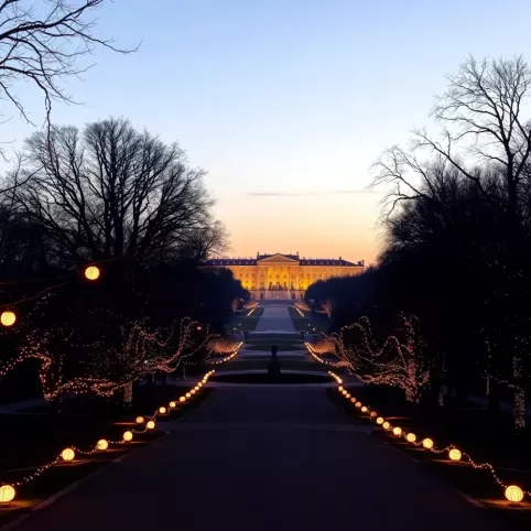 Łazienki Królewskie iluminację