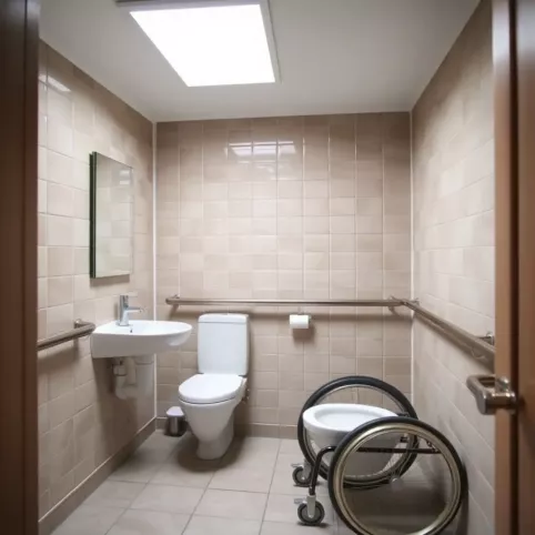 Mała łazienka dla niepełnosprawnych projekt