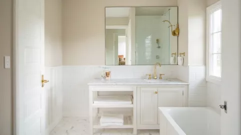 Mała łazienka w stylu hampton