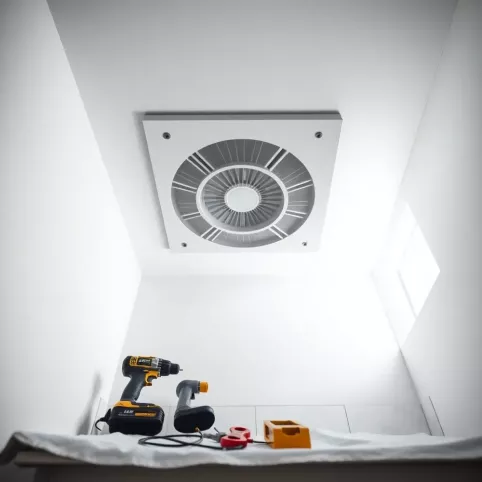 Montaż wentylatora łazienkowego w suficie