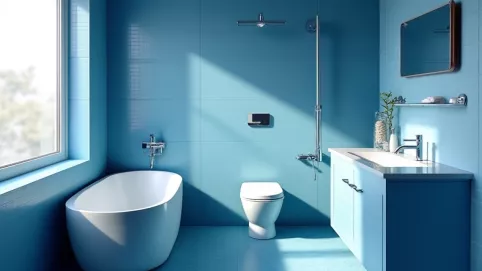 Niebieska łazienka inspiracje