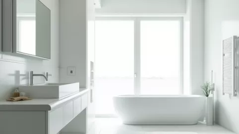 Nowoczesna jasna łazienka