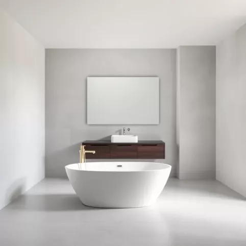 Nowoczesna łazienka bez płytek