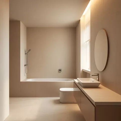 Nowoczesna łazienka beżowa