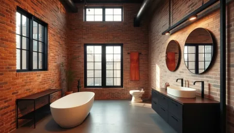 Nowoczesna łazienka loftowa