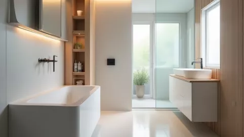 Nowoczesna łazienka Mała