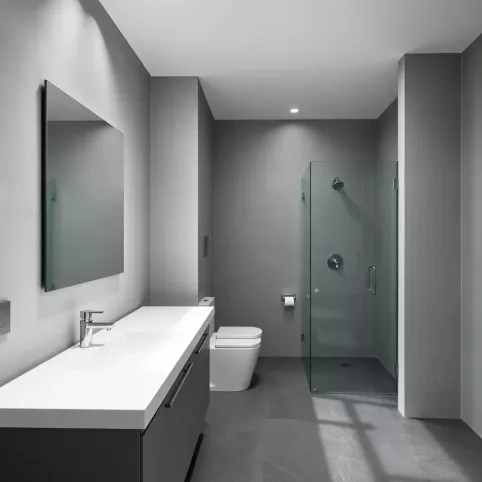 Nowoczesna szara łazienka