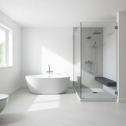 Nowoczesne łazienki z wanną i prysznicem