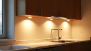 Odległość halogenów od szafek kuchennych